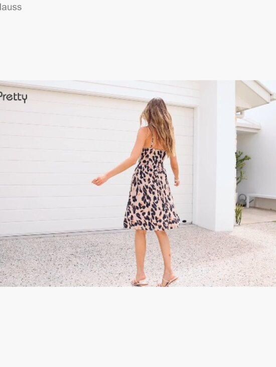 V-Neck Sleeveless Midi Dress with Pockets, Adjustable Straps, Floral Print - Picture 6 of 7